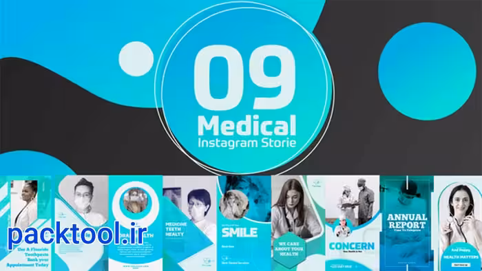 پروژه پریمیر استوری اینستاگرام پزشکی Medical Instagram Stories - پک تول
