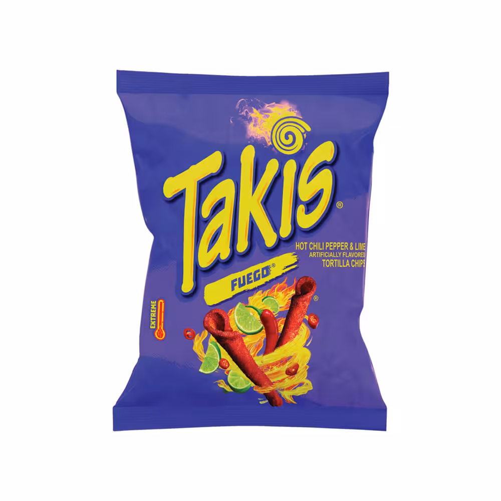 کراکر بسیار تند فلفل و لیمو ترش تاکیس 90 گرم
