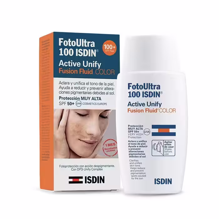 ضد آفتاب اکتیو یونیفای رنگی ( تاریخ جدید ) ایزدین – Isdin(50 میل) 100٪ اصل
