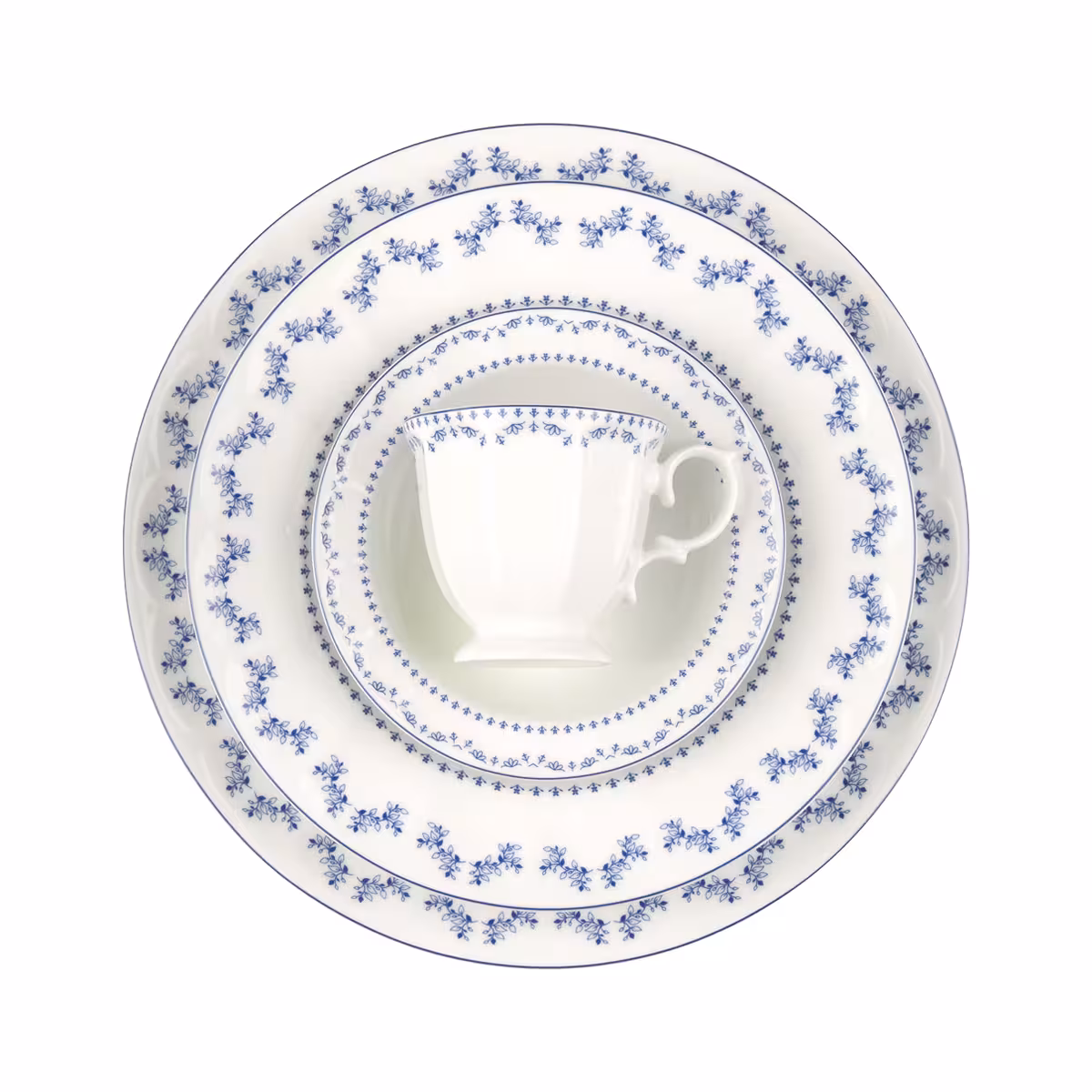 سرویس 103 پارچه 12 نفره طرح فرانسیس سرمه ای