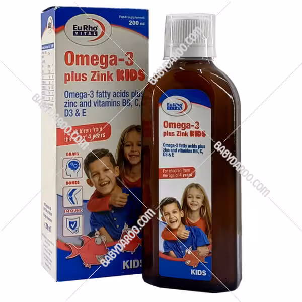 شربت امگا-3 پلاس زینک کیدز یوروویتال