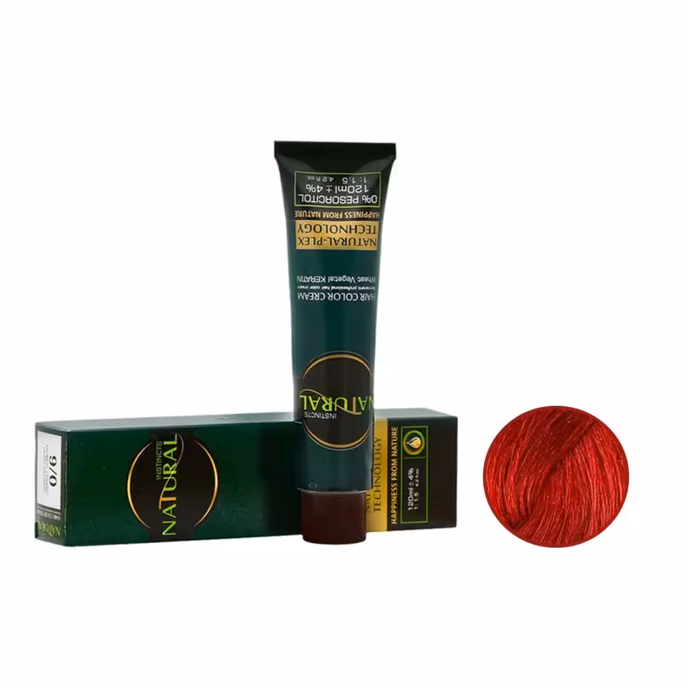 رنگ مو نچرال شماره 6.6 حجم 120 میل رنگ قرمز یاقوتی