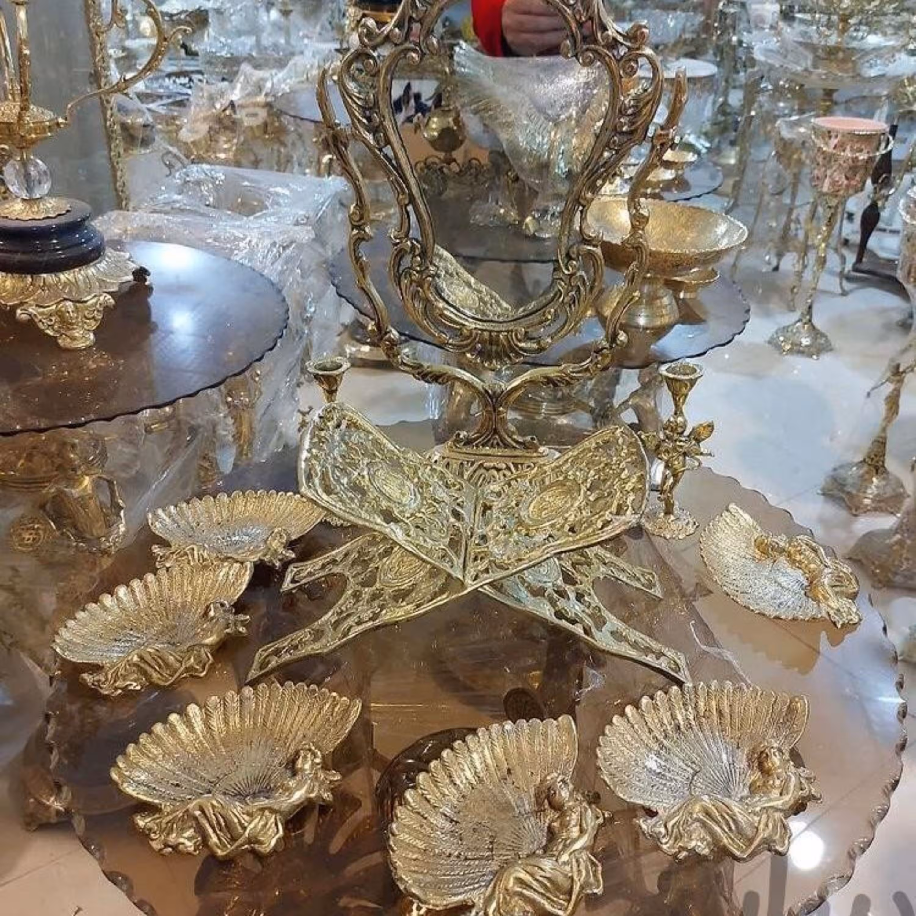 هفت سین برنز (ست 6 تایی) صدف و بانو