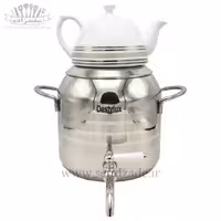 کتری و قوری استیل دستی لوکس دسته استیل 5 لیتری