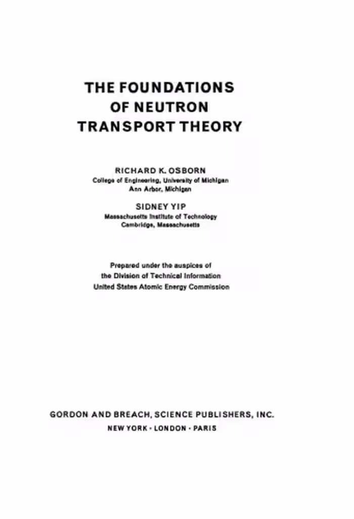خرید و دانلود نسخه کامل کتاب Foundations of Neutron Transport Theory