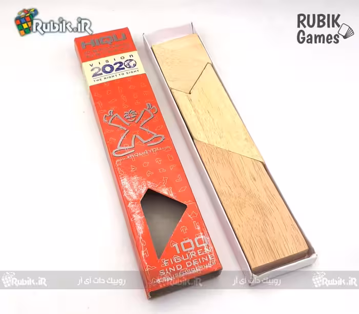 تنگرام (تانگو) 4 تکه چوبی (خط کش-پازل T)