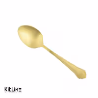 قاشق مربا خوری صنایع استیل مدل رویال تمام مات طلایی