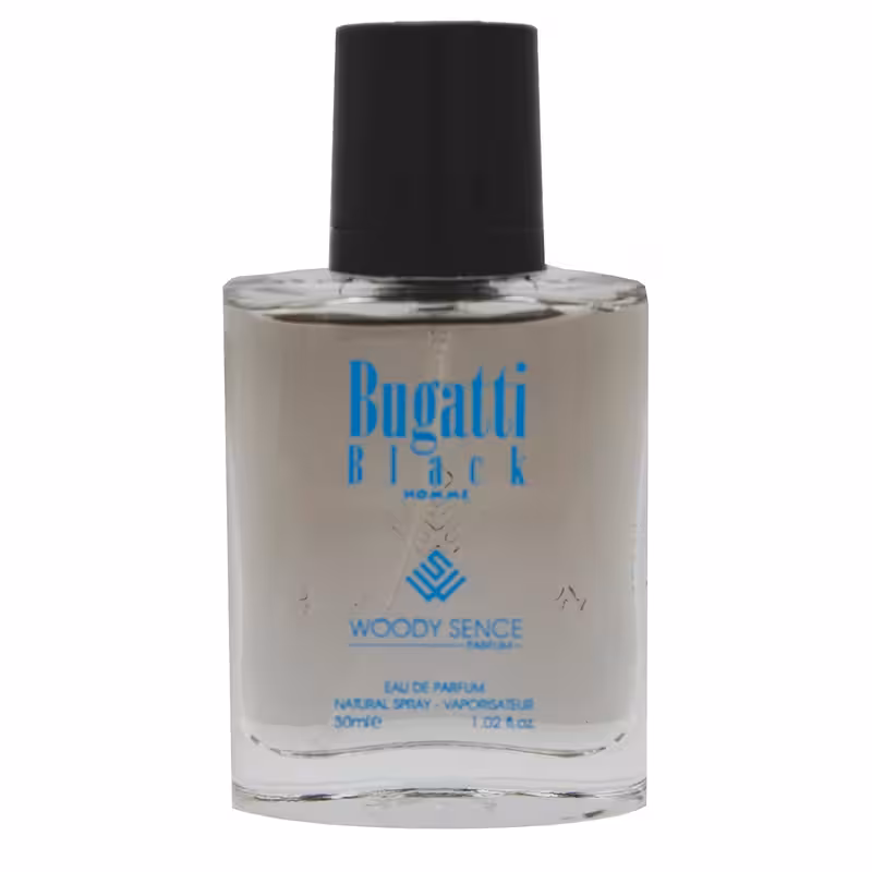 عطر ادکلن جیبی مردانه وودی سنس مدل Bugatti Black