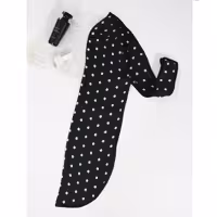 دستمال سر و گردن مدل دورگ خال خالی نخی ana2360