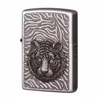 فندک زیپو Zippo مدل Z-ZA1-4B | فندک بنزینی طرح ببر کلکسیونی | قابلیت پر کردن مجدد | ساخت آمریکا | با گارانتی مادام العمر | مناسب برای مجموعه‌داران و کلکسیونرها