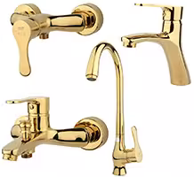 ست شیرآلات راسان مدل صدف طلایی