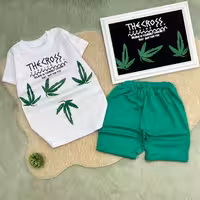 ست اسپرت برگ خواهر برادری جنس سوپر پنبه لاکرا کیفیت عالی 