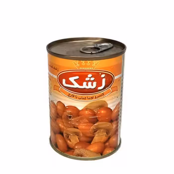 کنسرو لوبیا چیتی با قارچ زشک 380 گرمی