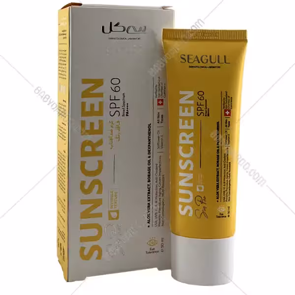کرم ضد آفتاب SPF60 سی گل مناسب انواع پوست