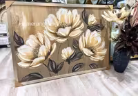 تابلو تکسچر برجسته طرح گل