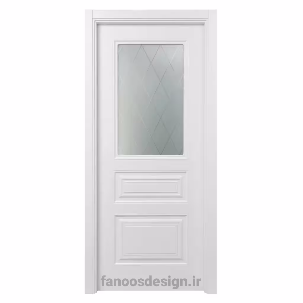 درب داخلی سفید مدل الماس‌پن کد 30620