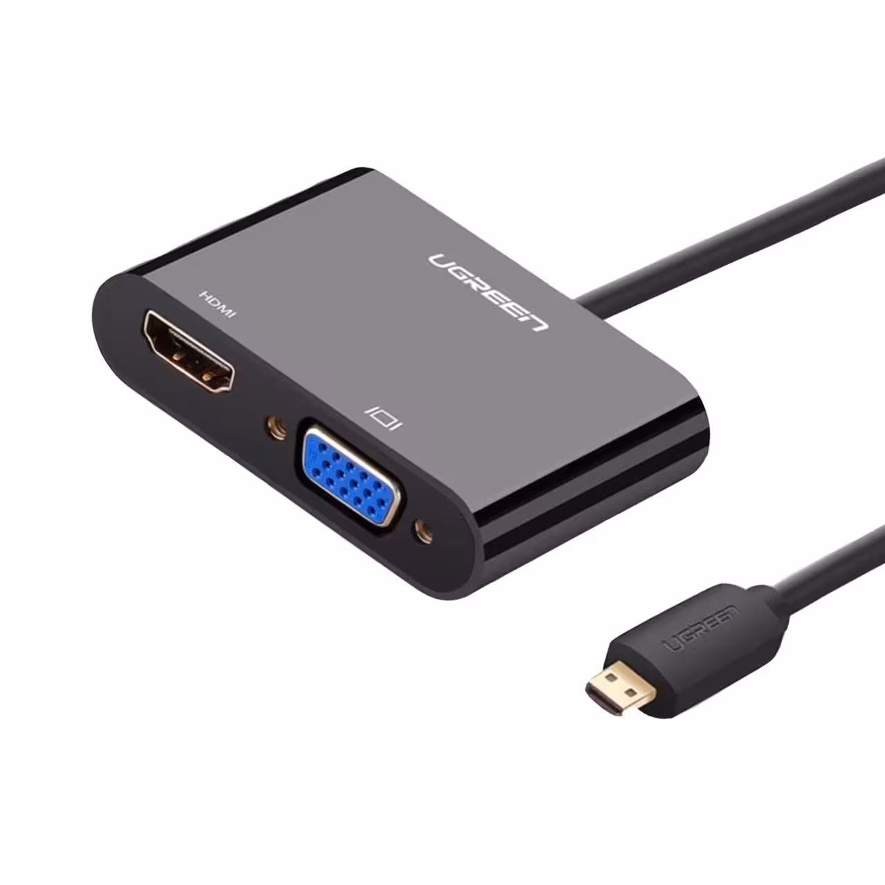 مبدل Micro HDMI به VGA و HDMI برند UGREEN مدل 30355
