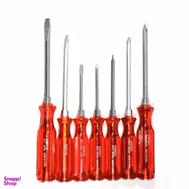 پیچ گوشتی ضربه خور تیتان مدل SH082 مجموعه 7 عددی