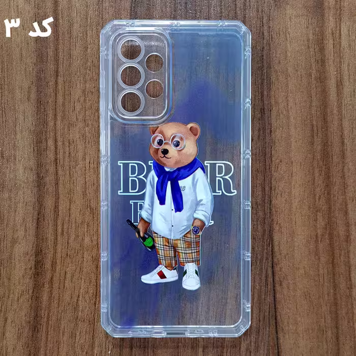 قاب ژله ای شفاف محافظ لنز دار خرسی موبایل سامسونگ A23