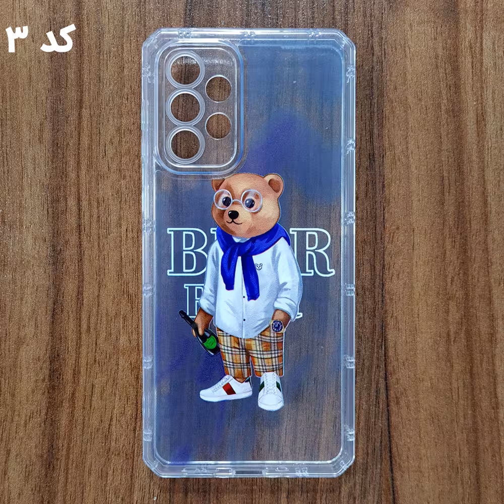 قاب ژله ای شفاف محافظ لنز دار خرسی موبایل سامسونگ A23