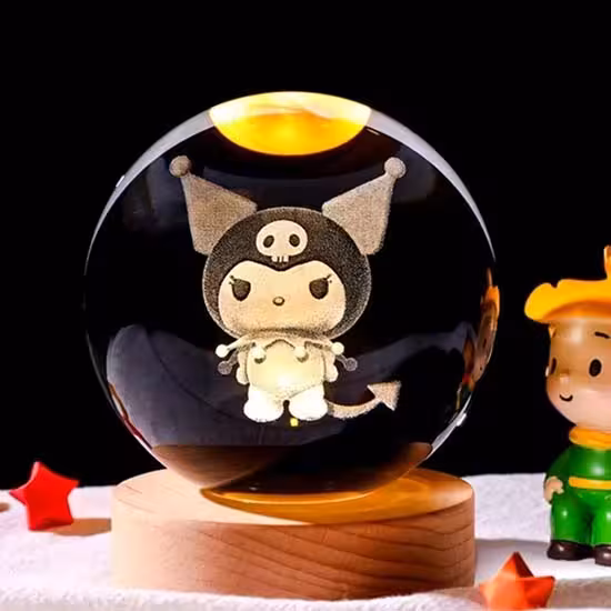 گوی شبخواب کریستالی کرومی سایز6