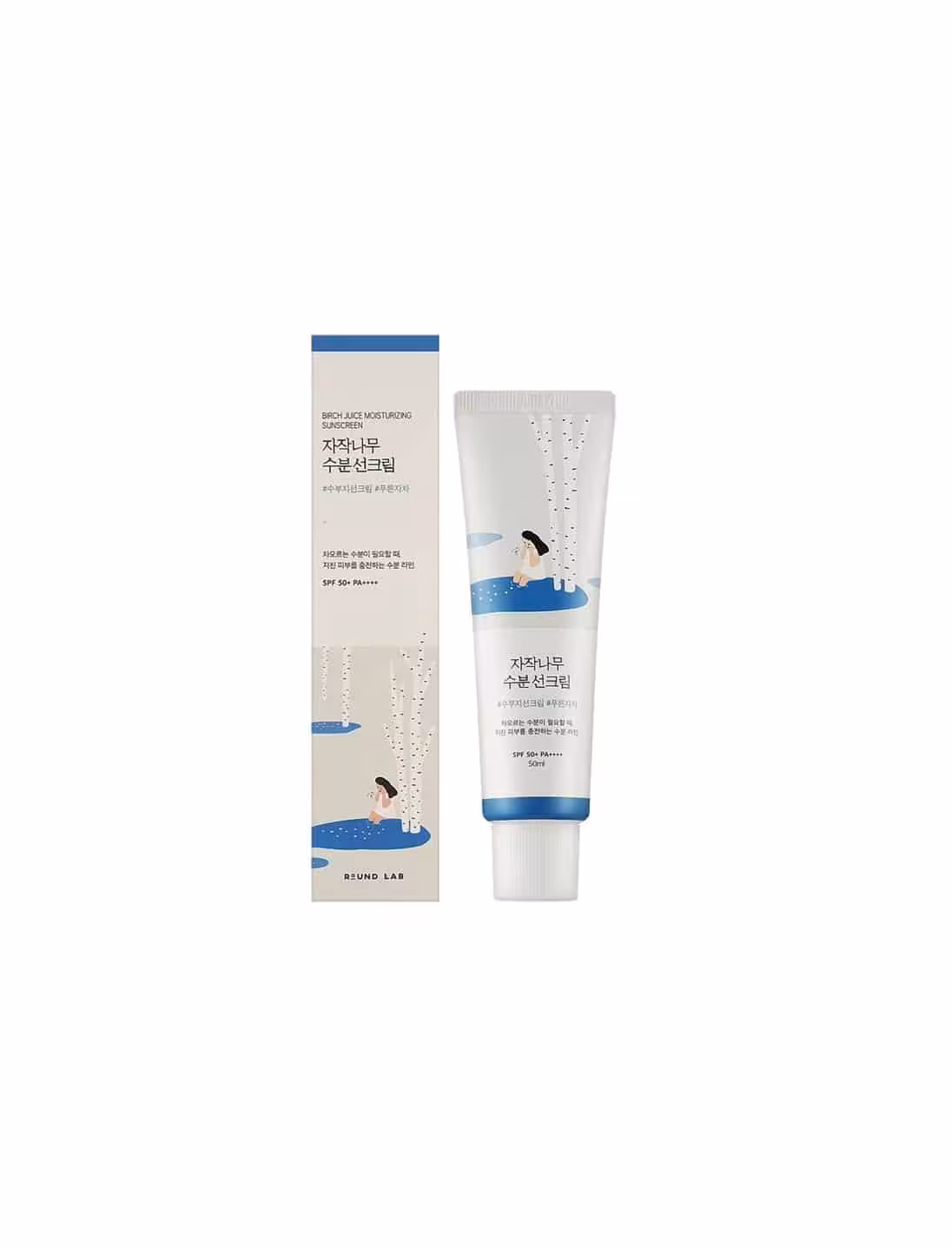ضد آفتاب مرطوب کننده راند لب ROUND LAB مدل BIRCH JUICE MOISTURIZING با SPF  50 حجم 50 میل