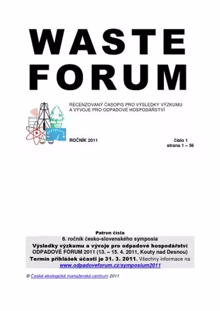 خرید و دانلود نسخه کامل کتاب Waste Forum: První časopis pro výsledky výzkumu a vývoje pro odpadové hospodářství