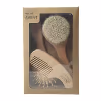 ست شانه و برس نوزاد اونت Avent مدل چوبی گرد