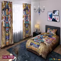 ست اتاق خواب پسرانه طرح گشت پنجه ای کد BD592