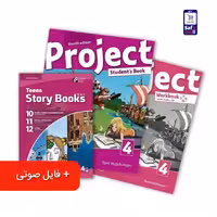 پک کتاب Project 4 + کتاب داستان انگلیسی Teens Story Books – Project 4