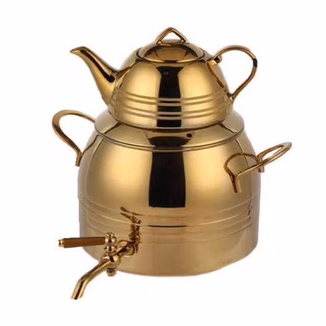 ست کتری و قوری طلایی نزاز مدل 3041