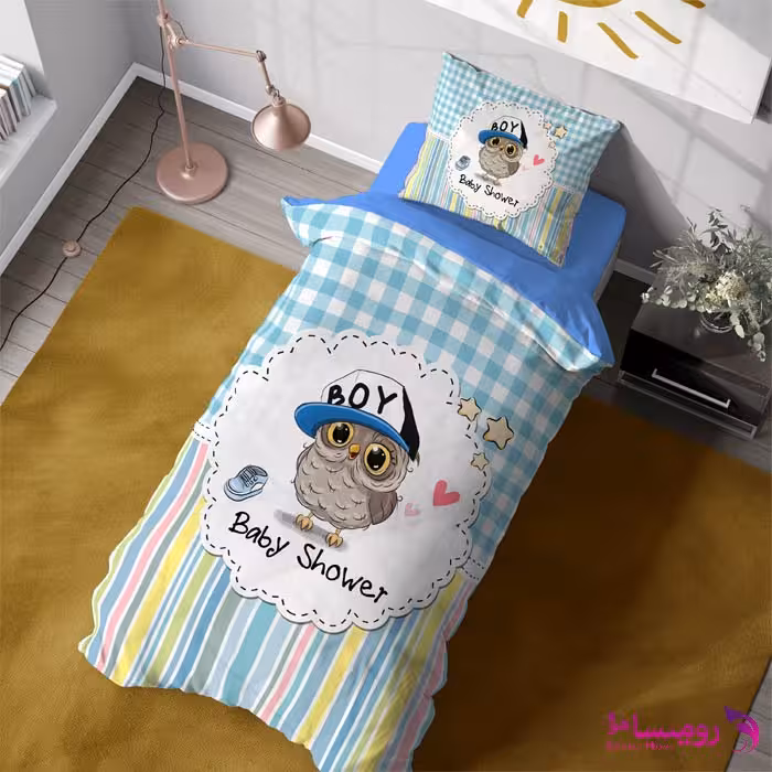 قیمت و خرید روتختی طرح baby shower یک نفره برند دکو کد Bd809