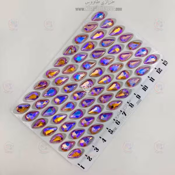 اشک سنگی 8 در 13 ( صورتی هفت رنگ ) ورق 63 عددی