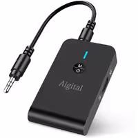 فرستنده گیرنده موسیقی 2 در 1 آداپتور صوتی بلوتوث فرستنده بی سیم برای استریو خانگی / اتومبیل / هواپیما / قایق / سالن بدنسازی