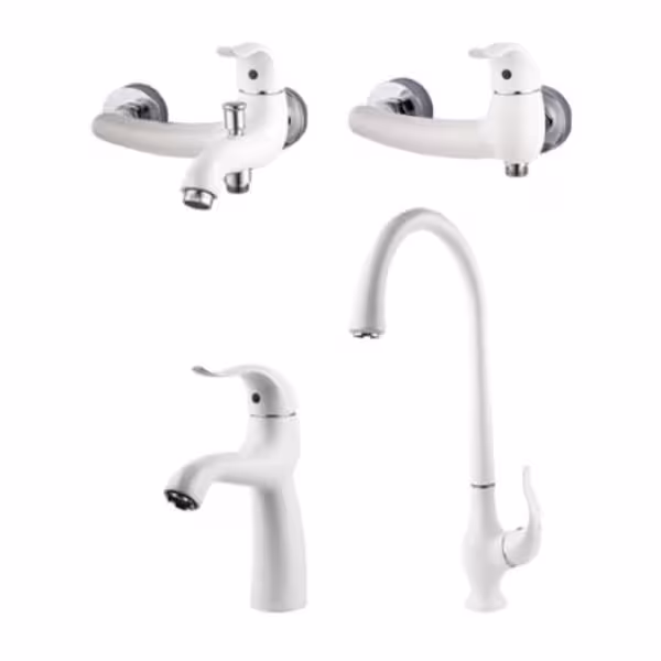 شیرآلات راسان مدل اکتاو شیری کروم