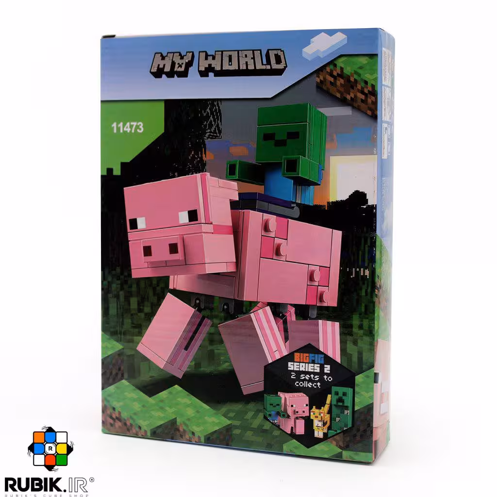 لگو ماینکرفت مدل خوک غول‌پیکر و زامبی سوار