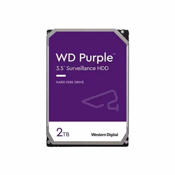 هارد اینترنال 35 اینچ وسترن دیجیتال بنفش مدل Purple ظرفیت 2 ترابایت original