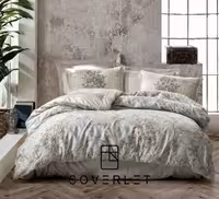 روتختی دونفره بژ طرح‌دار کاوری Terry