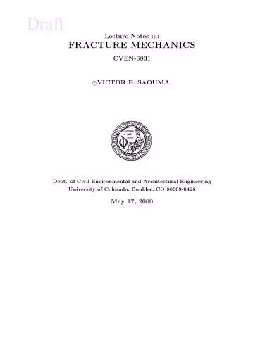 خرید و دانلود نسخه کامل کتاب Lecture notes in Fracture Mechanics