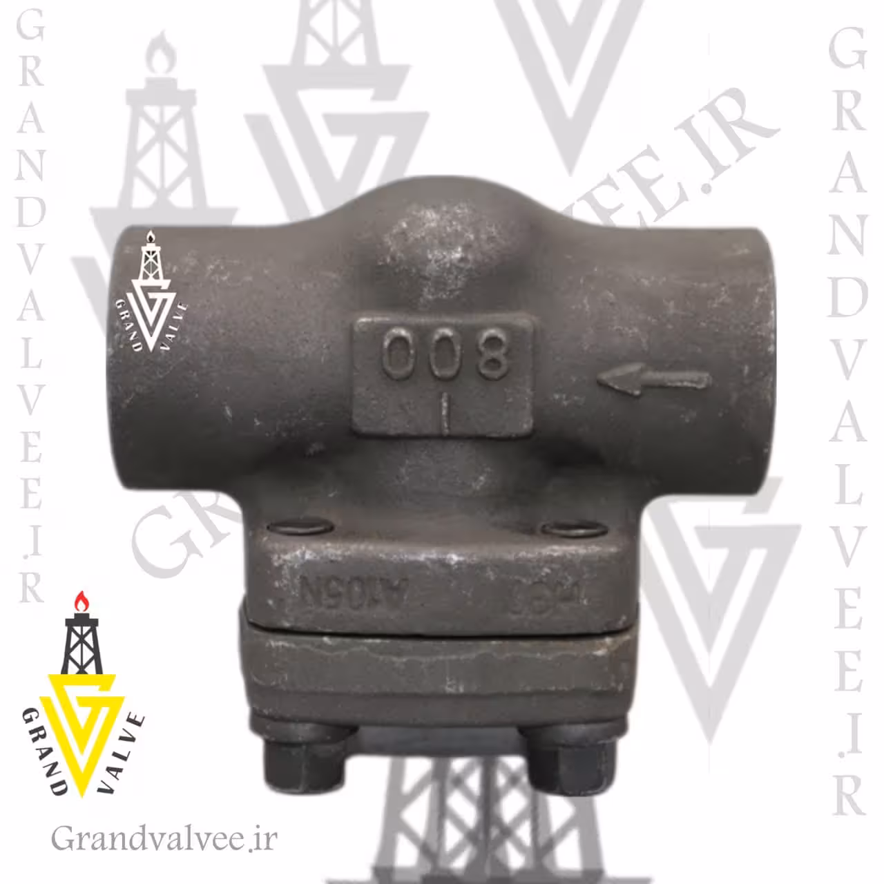 کد:1105 شیر یکطرفه دریچه ای &quot;3/4 اینچ کلاس 800 فولاد فورج رزوه ای