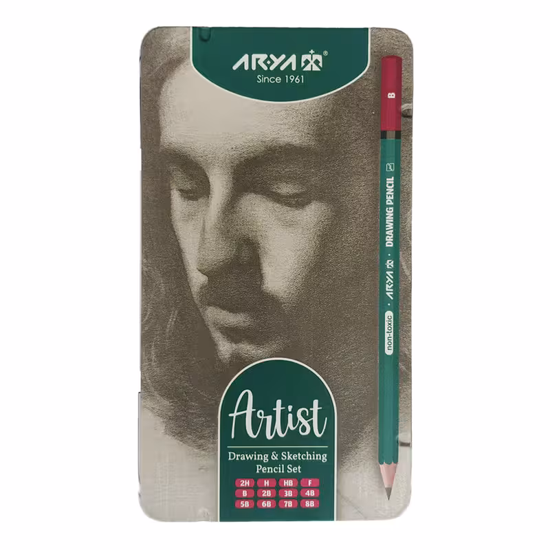مداد طراحی آریا مدل Artist کد 006-3075 مجموعه 12 عددی