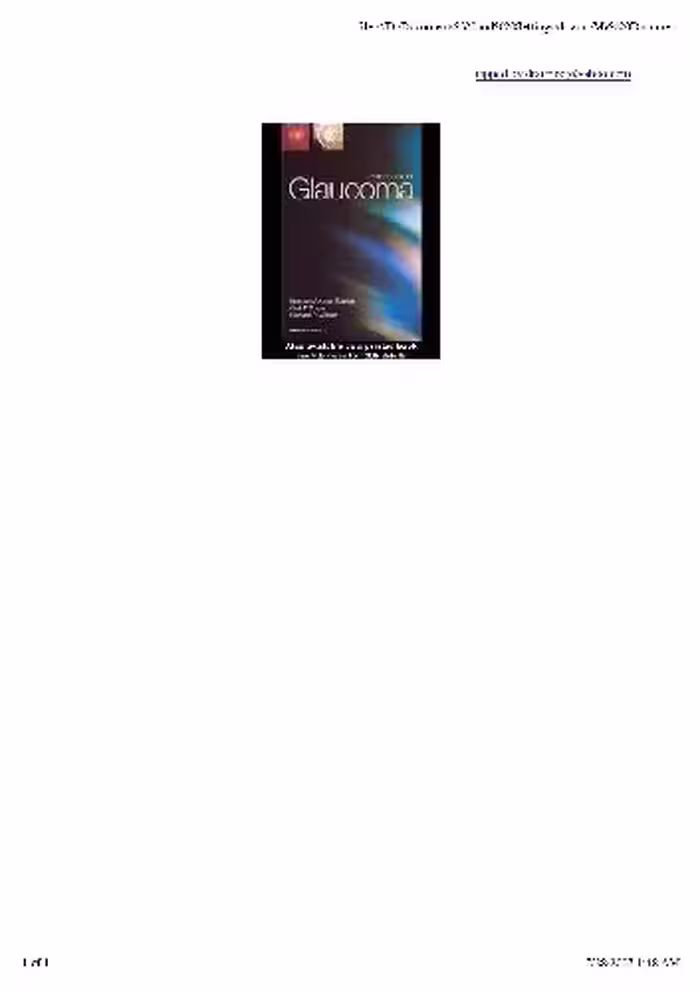 خرید و دانلود نسخه کامل کتاب HANDBOOK OF GLAUCOMA