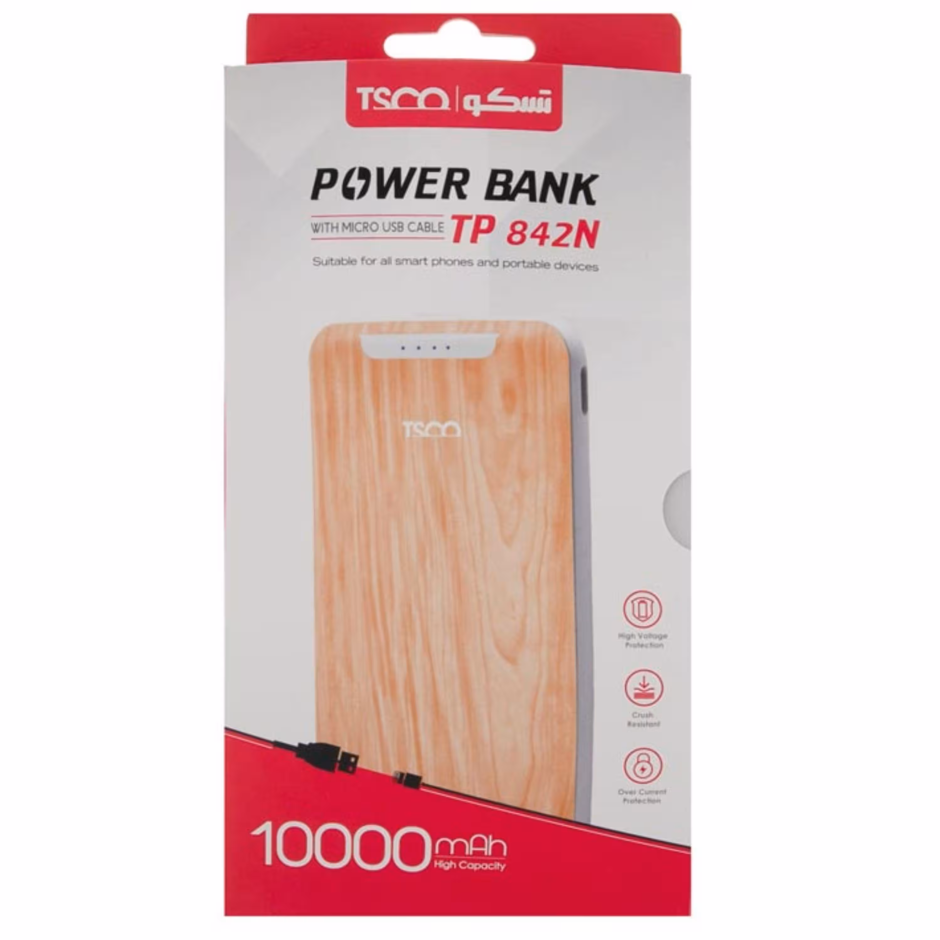 پاور بانک 10000 میلی آمپر Tsco TP842N با گارانتی 6 ماهه