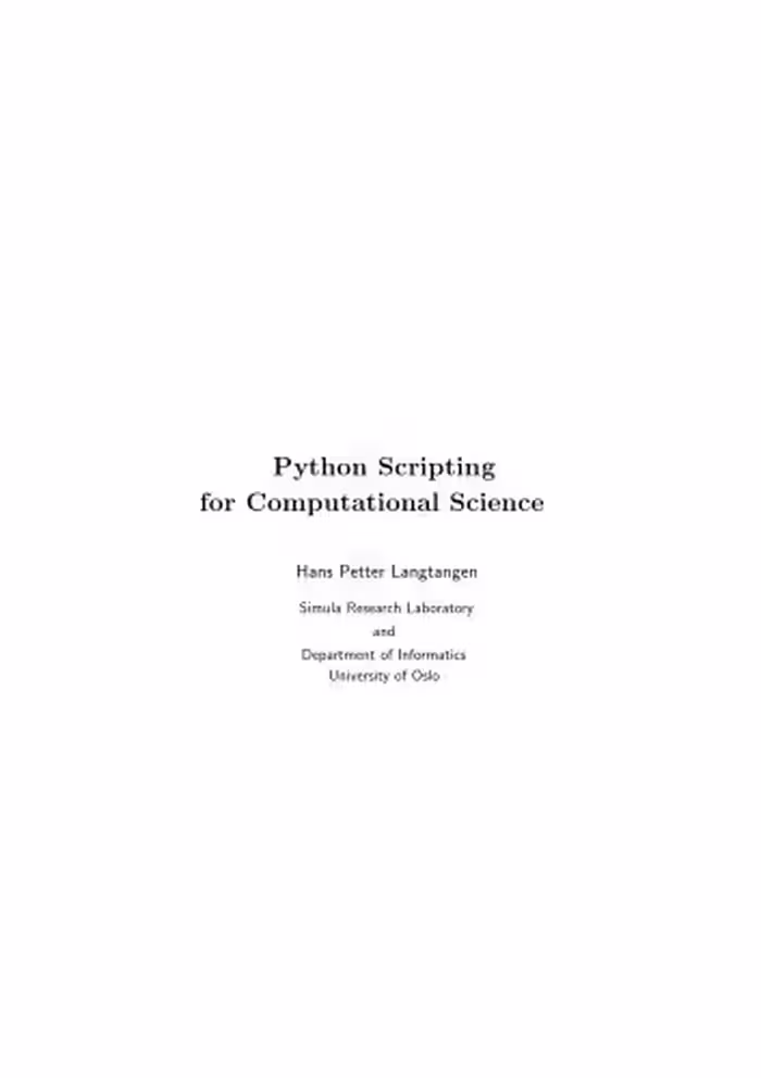 خرید و دانلود نسخه کامل کتاب Python Scripting For Computational Science