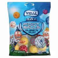پاستیل آدامسی بدون گلوتن اسپانیایی ویدال Vidal Footballs Bubble Gum مدل توپی 90 گرم