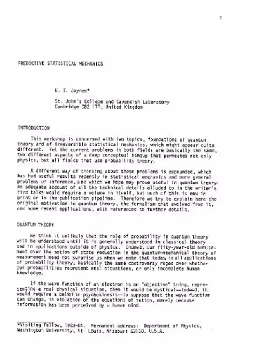 خرید و دانلود نسخه کامل کتاب Predictive statistical mechanics