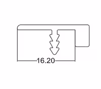 پروفیل دور درب 1.6 سانتی متر آلومینیومی مشکی آنودایز LL با عرض 3 متری فانتونی کد I010