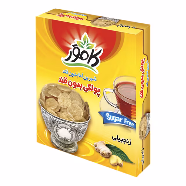 پولکی کامور بدون قند زنجبیلی 150 گرمی
