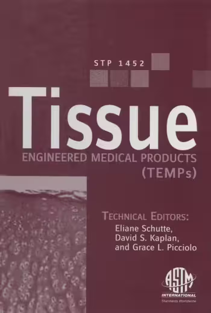 خرید و دانلود نسخه کامل کتاب Tissue Engineered Medical Products (TEMPs) ASTM special technical publication, 1452