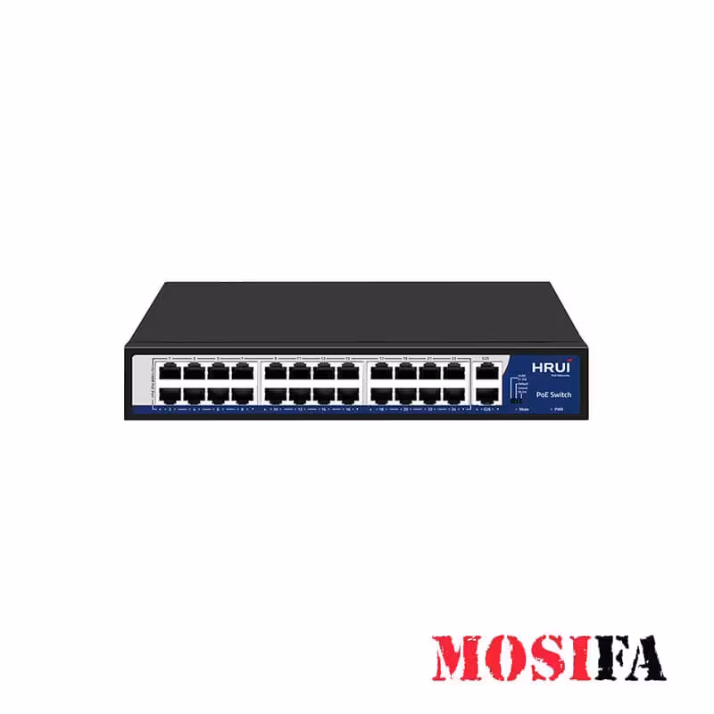 سوئیچ شبکه 24 پورت HRUI مدل HR902-AF-242G-300